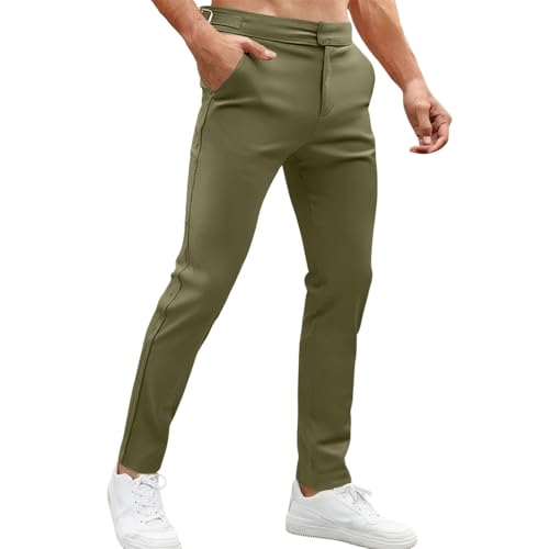 Pantalon classique décontracté confortable coupe droite extensible homme WWricotta