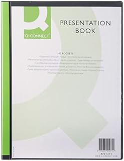 Q Connect 100-Pocket Presentation Display Book - Black
