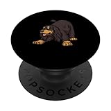 Cocker anglais en forme de zibeline, chiens amusants et mignons PopSockets PopGrip Interchangeable