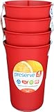 Preserve Everyday 16 Ounce Cups, Set of 4, Pepper Red