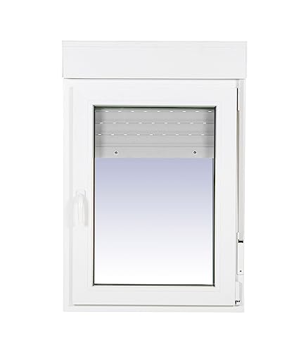 Ventanastock PVC 800x1155 Practicable Oscilobatiente Derecha con Persiana PVC 1 hoja