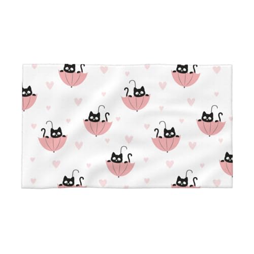 VOSERY Toallas de mano, toallas de gato paraguas de 16 x 27 pulgadas, toallas de algodón suaves y altamente absorbentes para baño, gimnasio, ducha, entrenamiento