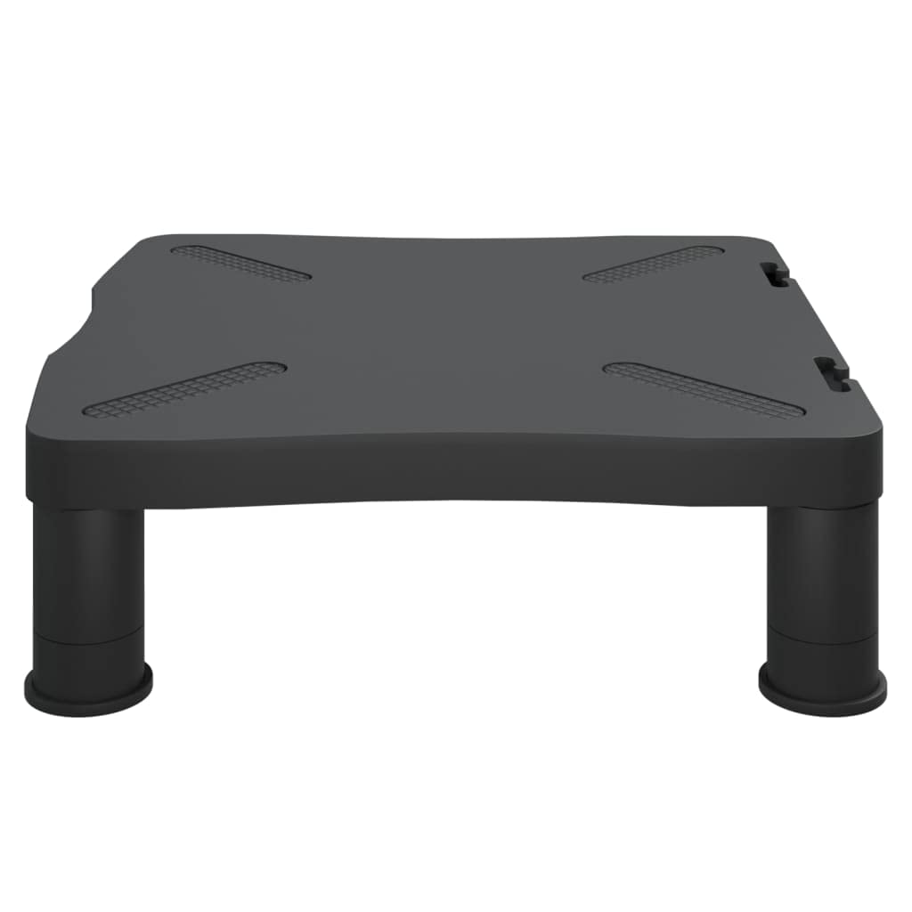 Supporto per monitor nero in polistirene HIPS resistente agli urti, 33,5 x 34 x 10,5 cm, regolabile in altezza, con spazio per tastiera e dispositivi multimediali, supporto ergonomico da