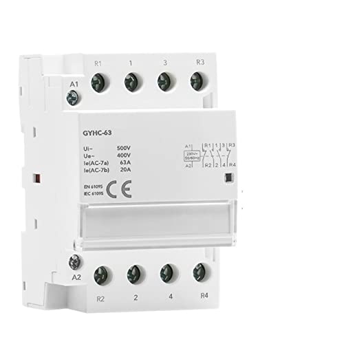 Contacteur CA 4P 63A 4NO modulaire pour tableau électrique et maison