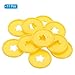 PATIKIL 35mm Plastic Book Binding Discs, 11 Pack Discbound Expansion Discs Star Binder Rings for DIY Notebook Planner, Yellow