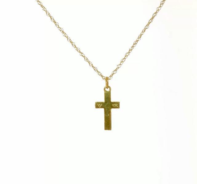Amazon.com: Diamond2Deal 10k Tri-Color Gold Cross Pendant Necklace