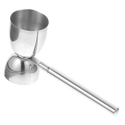 AUTSUPPL Maybenice Stainless Steel 2 Oz 1 Oz Double Jigger with Handle - Bar Measuring Cup - Cocktail Measure Tool Bartending Accessory for Home or Bar and Easy to Clean