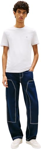 Tommy Jeans Herren 2er Pack T-Shirts Kurzarm Jersey aus Baumwolle, Mehrfarbig (Grey Htr/Shadow Pine), XS – Ansicht 5
