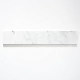 Cantidad: 1 unidad Zócalo de mármol de piedra natural, color blanco, base Ibiza antigua, para pared, baño, ducha, cocina, mosaico, placa