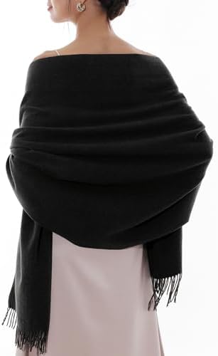 RIIQIICHY Ladies Scarves Pashmina Shawls and Wraps for Wedding Scarfs for Women Winter