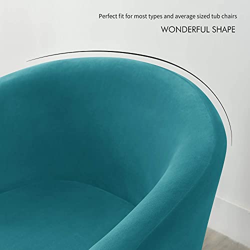Funda para silla de club elástica lavable de terciopelo protector para sofá GEOCANG turquesa 6