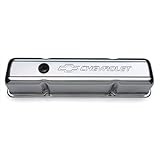 Proform 141-103 SBC Chrome Bowtie Valve Cover - Tall with Baffle