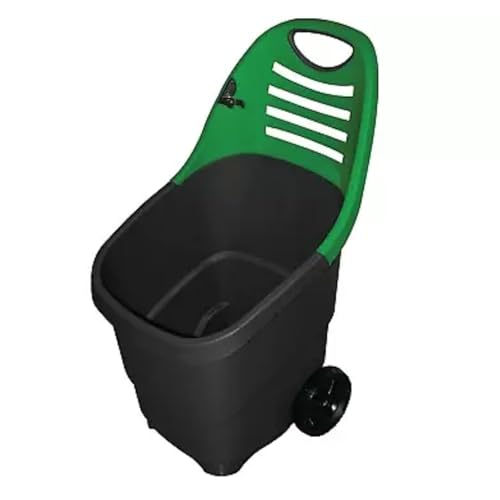 LoviStore Carrello da Giardino Trolley a 2 Ruote con Maniglia e Gancio Portascope, Portatutto Multiuso cm 50x45xh90 Capacità 100 Litri, in Plastica Resistente agli Urti, Trasporto Giardinaggio