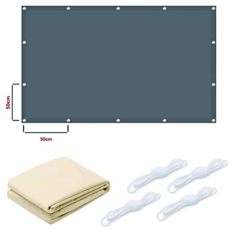 Voile d'ombrage 4.5 x 5.5 m imperméable résistant UV avec oeillets
