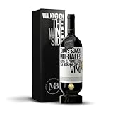 «Todos somos mortales hasta el primer beso y la segunda copa...» Mensaje en una Botella. Vino Tinto Premium Reserva 12 Meses MBS Martín Berasategui System + Gift Box. Etiqueta Blanca PERSONALIZABLE