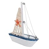 Generisch Holz Segelbootmodell Deko Filigranes Segelboot aus Sicherem Material Handgefertigte Segelboot Dekoration für Wohnraum und Feier