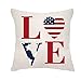 VEEMIZO American Flag Love America is My Home - Fundas de cojín para hija (45 x 45 cm), diseño de bandera americana
