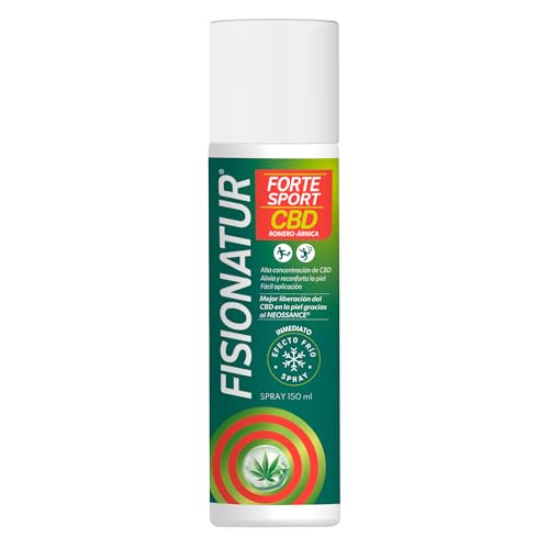 Fisionatur - Forte Sport Spray, Efecto Frío con CBD, Árnica y Romero, Alivia y Reconforta la Piel, Formato Fácil de Aplicar- 150 ml