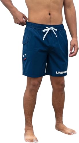 Maui Rippers Men's Lifeguard Uniform Swim Trunks Stretch Shorts 18