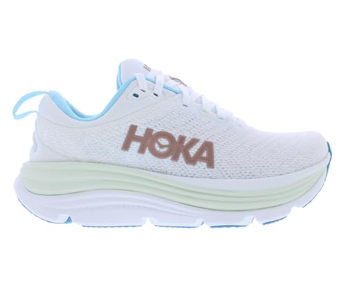 HOKA Gaviota 5 Womens Shoes Size 7.5, Color: Frost/Rose Gold