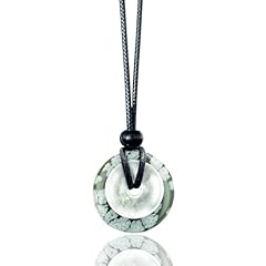 Crystal Quartz and Snowflake Obsidian Gemstone Donuts - Evil Eye Protection Amulet