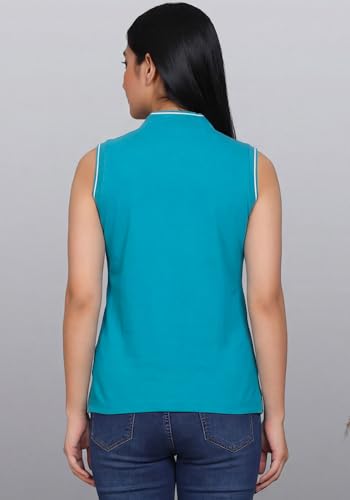 Image of Wear Your Opinion Mandarin Collar Sleeveless T Shirt for Women Top