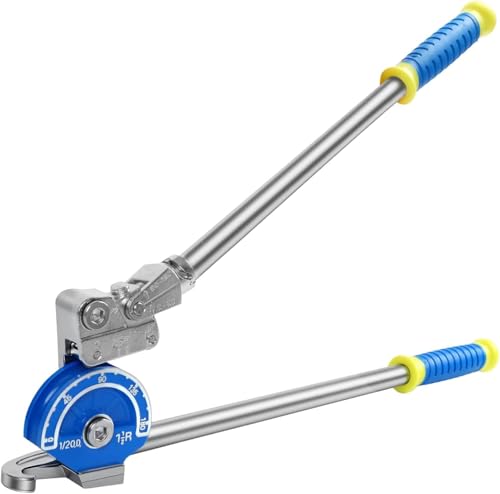 Heavy Duty 1/2 Tubing Bender 180 Tube Bender for Copper & Stainless Steel Pipe (Up to 2mm Wall Thickness) Aluminum Iron Pipe HVAC Automotive Plumbing Tool