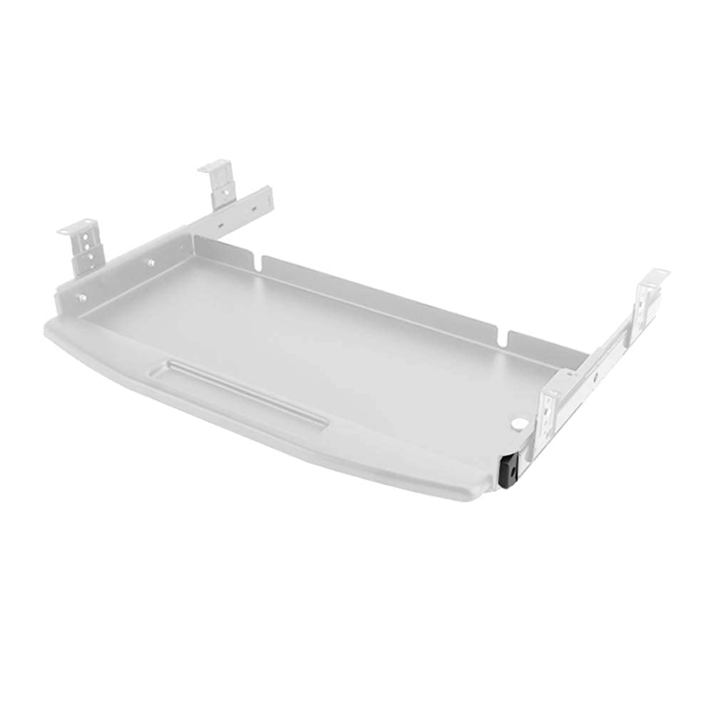 Under Desk Ergonomic Keyboard Tray Desktop Computer Keyboard Tray Pull-Out Sliding Keyboard-Mouse Tray (B | black) (A|white)