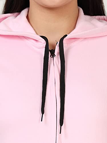 Image of Ideation Women's Cotton Full Zipper Sweatshirt Hoodies with Kangaroo Pocket