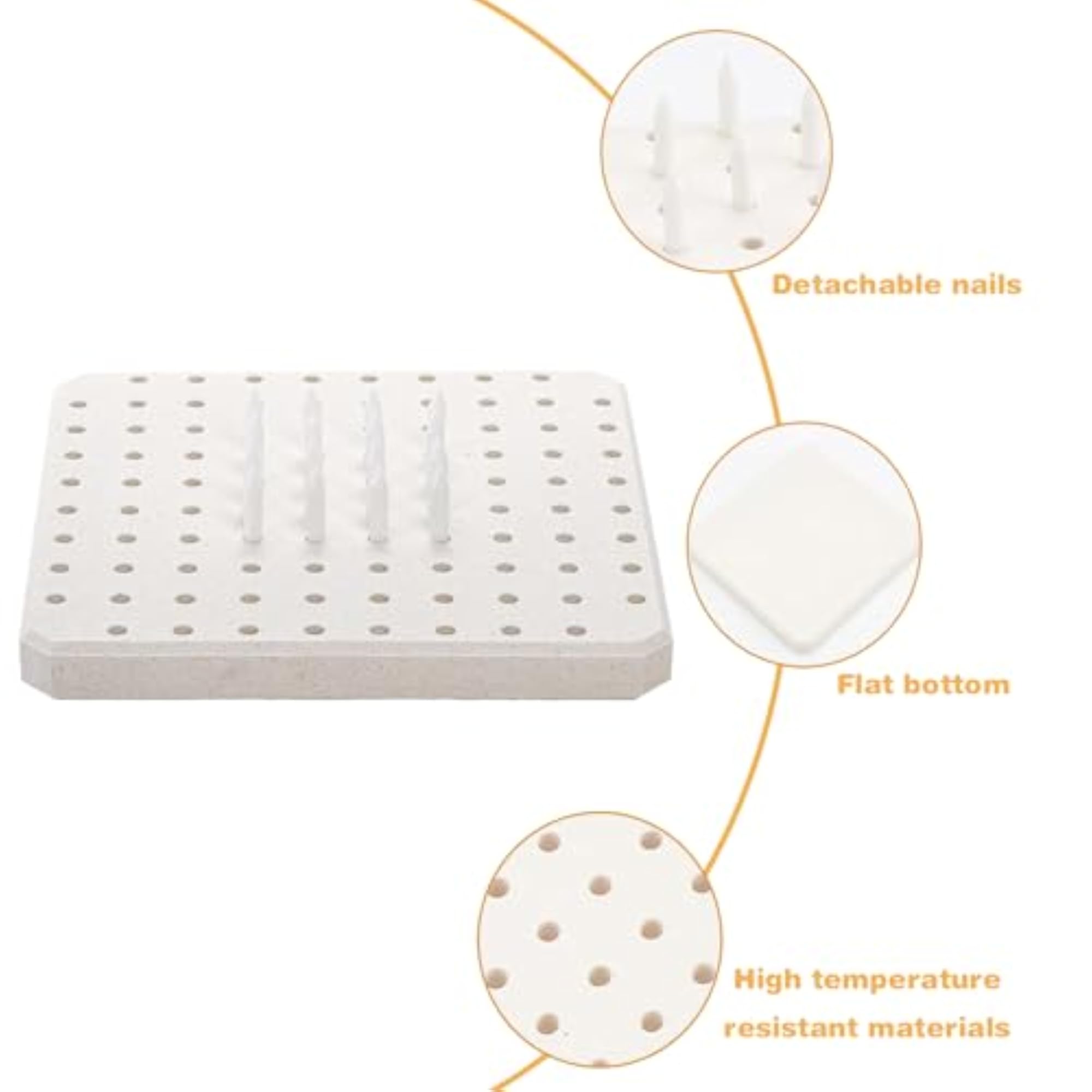 Ceramic Refractory Mat with 60pcs Kiln Stilts Support Nails