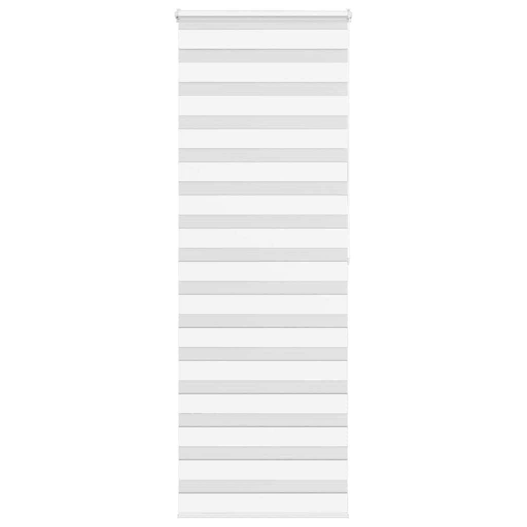 vidaXL Zebra Blind White 80x200 cm Fabric Width 75.9 cm Polyester