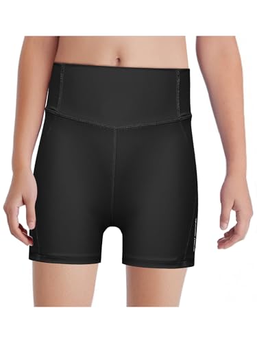 TiaoBug Kids Girls High Waist Quick-Drying Yoga Athletic Shorts Gymnastics Workout Sports Hot Pants