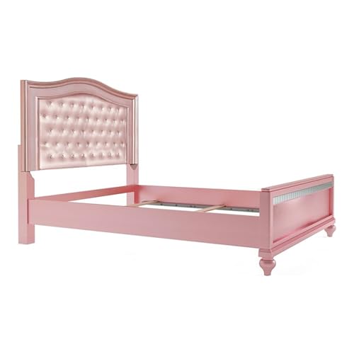 Furniture-of-America-Paisley-Contemporary-Wood-Full-Panel-Bed-in-Rose-Gold Furniture of America Paisley Contemporary Wood Full Panel Bed in Rose Gold