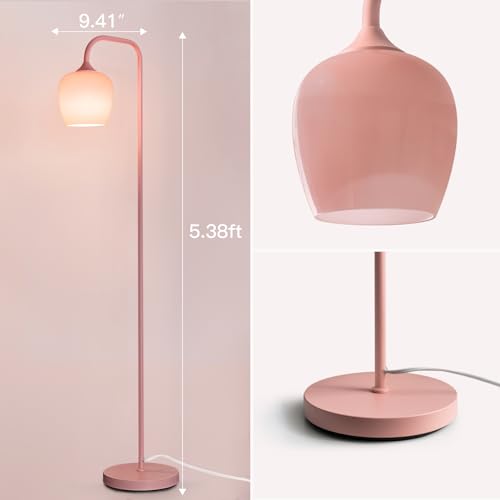 Onewish Pink Floor Lamp-Modern Standing Lamp For Living Room Bedroom thumb #3