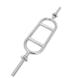 Dhouse 34' Tricep Weight Bar Curl Dumbbells Chrome Anti-Slip Hand Grip Barbell Bar for Training Fitness Exercise Weight Lifting Bar