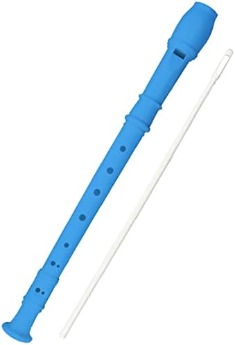 Soprano Recorder 8 Hole Classic German Style Descant Flute Musical Instruments + Cleaning Rod for Beginners Kids School Graduation Gift (blue)