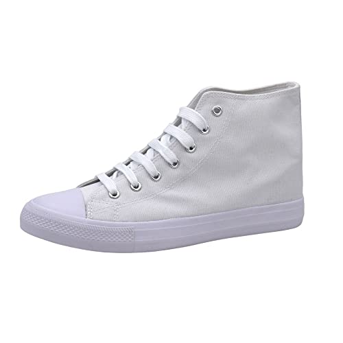 PASARELA   Botas Zapatillas Deportivas de Lona Unisex para Costaleros y Nazarenos Semana Santa en Color Blanco Lona Hombre Color: All White Talla: 38