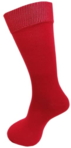 Image of RC. ROYAL CLASS RED PLAIN COTTON SOCKS FOR BOYS /GIRLS (PACK OF 5) FOR ALL AGE GROUPS - SCHOOL SOCKS