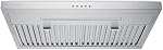 Vesta Charlotte 500cfm Sous le capot de portée de Cabinet avec 3 Niveaux de vitesse, Contrôle des boutons mécaniques, Filtres Baffle à lave-vaisselle, Connecteurs d'évent flexibles, Long LED Bande