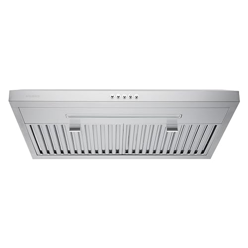 Vesta Charlotte 500cfm Under Cabinet Range Hood With 3 Levels Of Speed, Mechanical Buttons Control, Dishwasher Friendly Baffle Filters, Flexible Vent Connectors, LED Lights