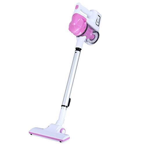 Aspirateur ménager vertical rose pour sols durs et surfaces en hauteur