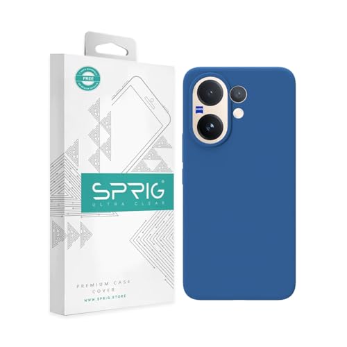 Image of SPRIG Compatible with Vivo V60 Premium SilkTone Back Cover Drop Tested Shock Proof Mobile Case for Men, Women, Boys and Girls with Camera Protection (Navy Blue)