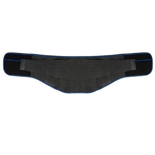 GPDNBIEU Cinturones de Soporte Lumbar, Soporte Lumbar autocalentable con Tres Almohadillas extraíbles, Terapia magnética for aliviar el Dolor y estrés(Blue,Large)