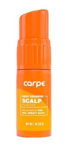 Carpe Sweat Absorbing Scalp Powder - A Residue Free, Non Aerosol Dry Shampoo for Women & Men - Oily Hair Treatment - Use Between Washes - Dry Shampoo For Dark Hair and All Other Hair Colors