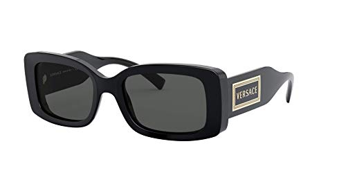 Versace Lunettes de Soleil 90S VINTAGE LOGO VE 4377 BLACK/GREY 52/19/140 femme