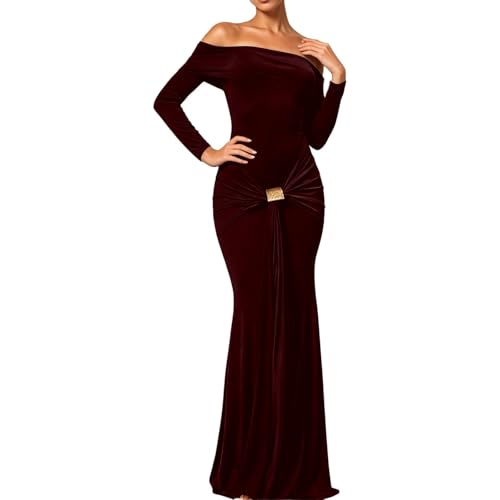 Vestido de mujer con corte bodycon sensual y escote Bardot