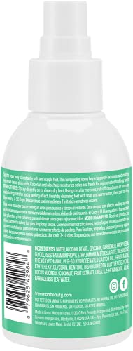 Freeman Flirty Feet Coconut And Aloe Instant Peeling Foot Spray, Revitalizing & Softening, Exfoliates & Removes Dead Skin, Moisturizes Soles, Rejuvenates Dry Feet, 4 Fl.oz./ 118 Ml Bottle #TOP1