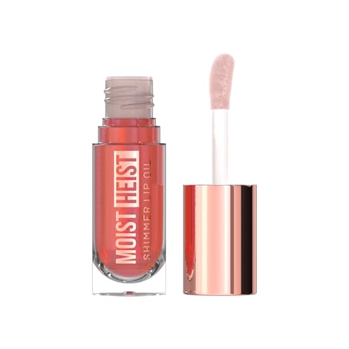 Image of Swiss Beauty Moist Heist Shimmer Lip Oil | Luminous Shine | Hydrating | Lightweight | Shade- 3. Orange Alert, 4.8g