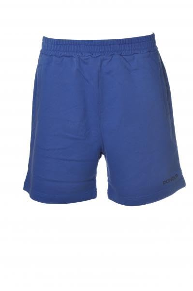 Bermuda DONDUP, modello con elastico in vita e gamba morbida, con due tasche a filo, con logo in contrasto di colore sul fondo.