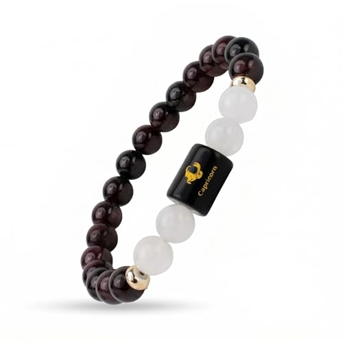 Image of ARDEN Zodiac Crystal Bracelet for Men & Women | All Rashi Crystal Bracelets | Natural Healing Stone Astrology Bracelets | Adjustable Energy Bracelet for Wealth, Positivity & Protection | Birthday Gift